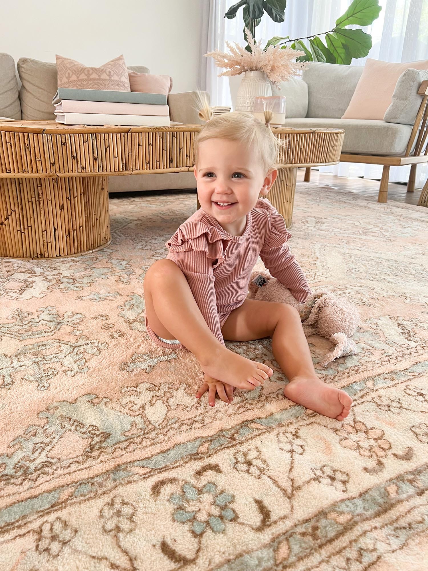 edwina peach and blue distressed washable rug edwina peach and blue distressed washable rug