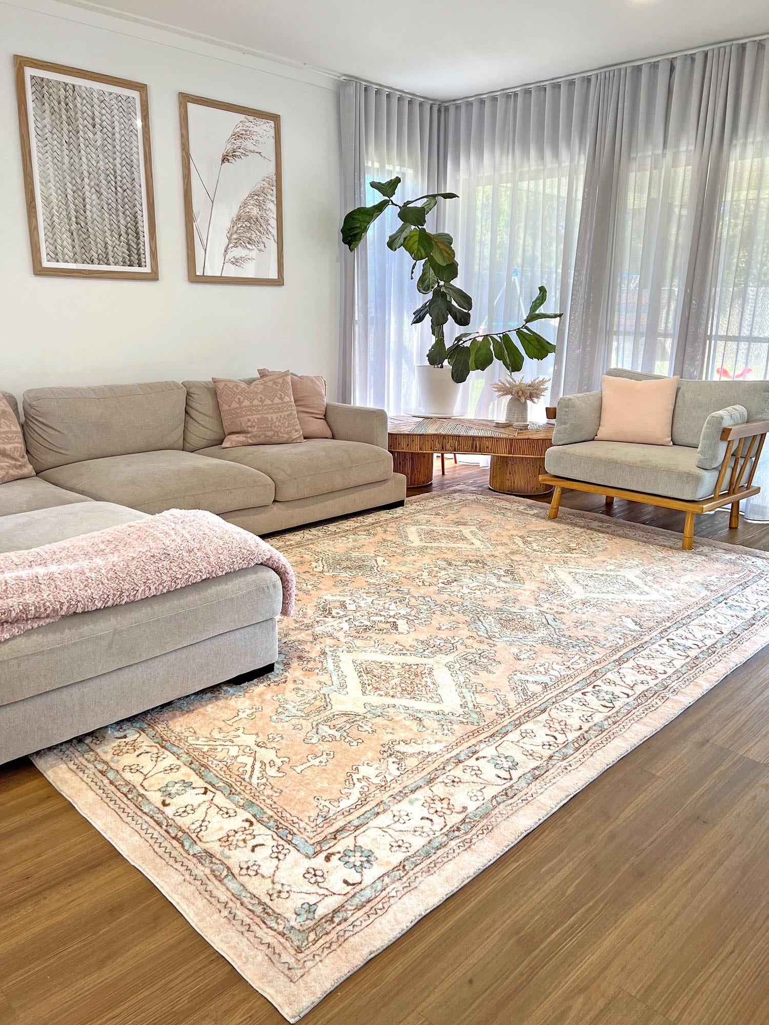 edwina peach and blue distressed washable rug edwina peach and blue distressed washable rug