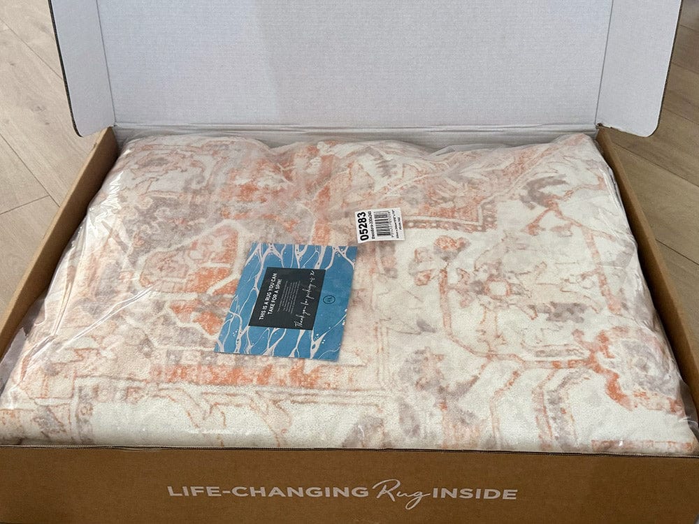 theodora orange and beige distressed washable rug theodora orange and beige distressed washable rug