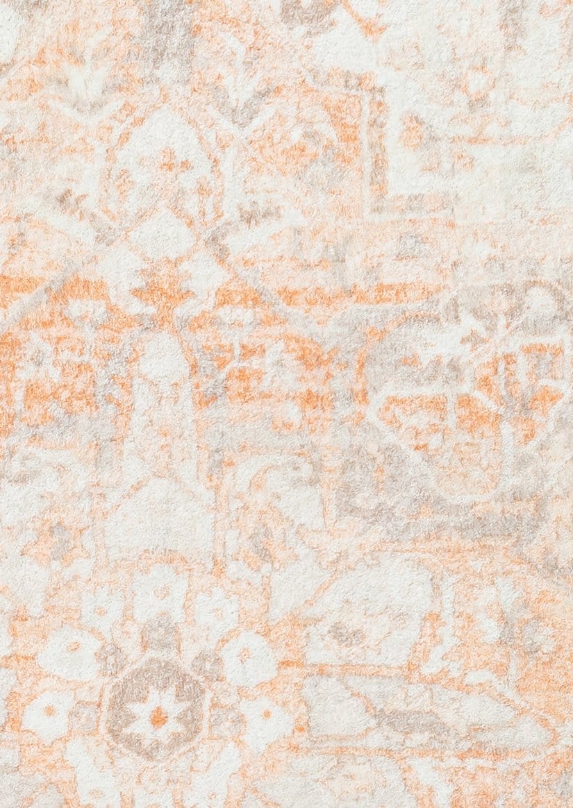theodora orange and beige distressed washable rug theodora orange and beige distressed washable rug